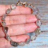 Labradorite Stone Rose Gold Bracelet (MISHA-B)