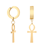 Egyptian Ankh Ear Clips (AMENET)