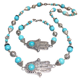 Hamsa Howlite Gemstone Jewelry Set (MARIAM)