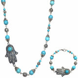 Hamsa Howlite Gemstone Jewelry Set (MARIAM)