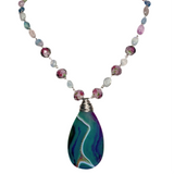 Agate Fluorite Stone & Glass Necklace (FIORELLA-N)