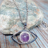 Evil Eye Amethyst Stone Necklace (THANA)