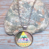 Eye of Providence Glass Dome Necklace (ODELL)