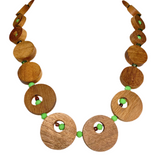 Natural Wood Apple Green Necklace (GLENWOOD)