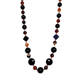 Earthy Agate Blue Goldstone Gemstone Necklace (GAIA)