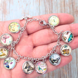 Butterfly Glass Dome Charm Bracelet (MONARCH)