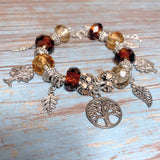 Earth Tree Leaves Charm Bracelet (ANATOLE)