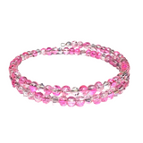 Pink Glass Bangle Bracelet