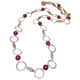 Burgundy Red Champagne Necklace (KIMANI)