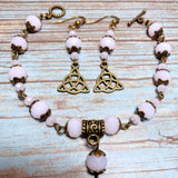 Celtic Knot Jewelry Set Bronze Pink (EILISH)