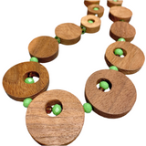 Natural Wood Apple Green Necklace (GLENWOOD)