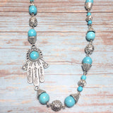 Hamsa Howlite Gemstone Jewelry Set (MARIAM)