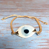 Evil Eye Tan Cord Bracelet (NAWAL)