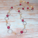 Burgundy Red Champagne Necklace (KIMANI)