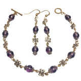 Knot Jewelry Set Bronze & Purple (MEARA)