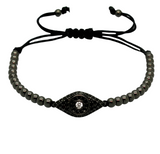 Evil Eye Rhinestone Cord Bracelet (SABAH)