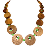 Natural Wood Apple Green Necklace (GLENWOOD)