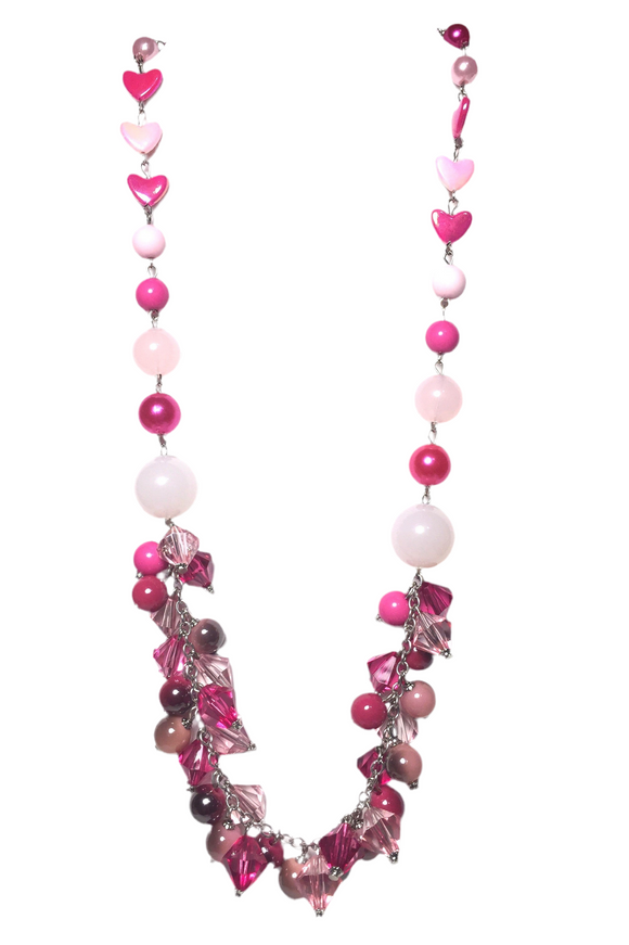 Pink Chunky Necklace (EVANGELINE)