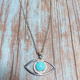 Evil Eye Howlite Stone Necklace (ZIYA)