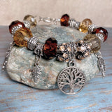 Earth Tree Leaves Charm Bracelet (ANATOLE)