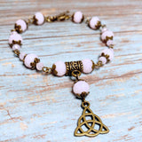 Celtic Knot Bronze Pink Bracelet (EILISH-B)