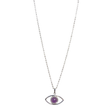 Evil Eye Amethyst Stone Necklace (THANA)