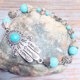 Hamsa Howlite Gemstone Bracelet