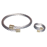 Dual Tone Steel Jewelry Set