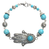 Hamsa Howlite Gemstone Bracelet