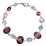 Fluorite Stone & Glass Bracelet (FIORELLA-B)