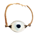 Evil Eye Tan Cord Bracelet (NAWAL)