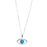 Evil Eye Blue Howlite Stone Necklace (HABIBI)