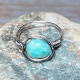 Amazonite Stone Ring Size 8 (DAPHNE-R2)