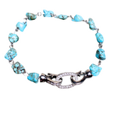 Howlite Stone Zirconia Clasp Bracelet