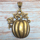 Large Bronze Pumpkin Pendant