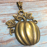 Large Bronze Pumpkin Pendant