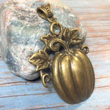 Large Bronze Pumpkin Pendant