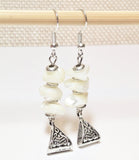 Natural Seashell Tower Beaded Handcrafted Earrings