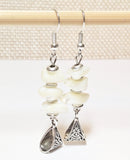 Natural Seashell Tower Beaded Handcrafted Earrings