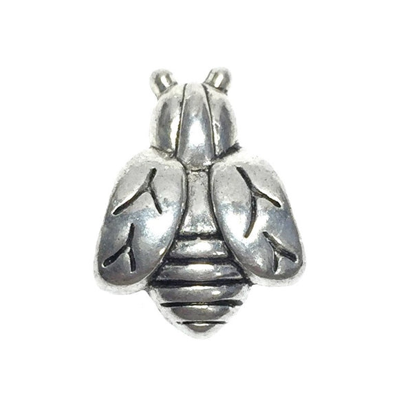 Bumble Bee Insect Slider Bead Antiqued Silver Fits Pandora Charm Bracelet