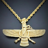 Ancient Persian Chain Necklace Yellow Gold Plated 18K GP