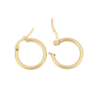 Small Hoop Earrings 18K GP Yellow Gold Plated