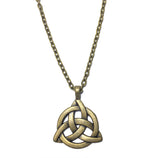 Celtic Knot Bronze Pendant on Chain Necklace