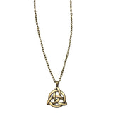 Celtic Knot Bronze Pendant on Chain Necklace