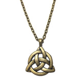 Celtic Knot Bronze Pendant on Chain Necklace