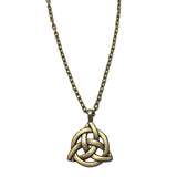 Celtic Knot Bronze Pendant on Chain Necklace