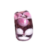 Purple Floral Murano Glass Bead Charm Fits Pandora Bracelet