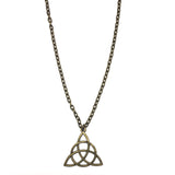 Celtic Knot Bronze Pendant Chain Necklace