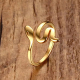 Snake Ring Yellow Gold Plated 18K GP