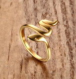 Snake Ring Yellow Gold Plated 18K GP